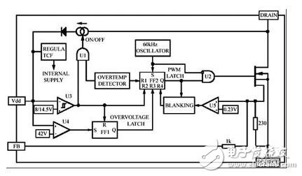 VIPER22A内部结构图及应用电路