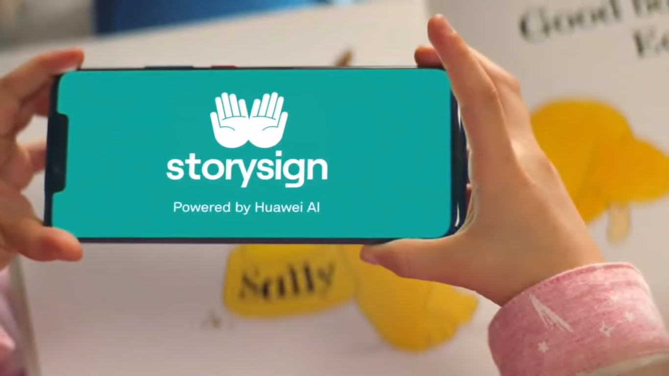 华为推出新应用 可将儿童书籍翻译成手语故事